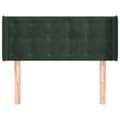 Miniatyrbillede 4 af 10: vidaXL sengegavl med kanter 83x16x78/88 cm fløjl mørkegrøn