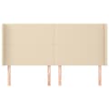 Miniatyrbillede 3 af 9: vidaXL sengegavl med kanter 163x16x118/128 cm stof cremefarvet