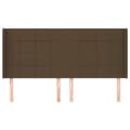 Miniatyrbillede 3 af 9: vidaXL sengegavl med kanter 163x16x118/128 cm stof mørkebrun