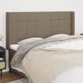 Miniatyrbillede 2 af 9: vidaXL sengegavl med kanter 183x16x118/128 cm stof gråbrun