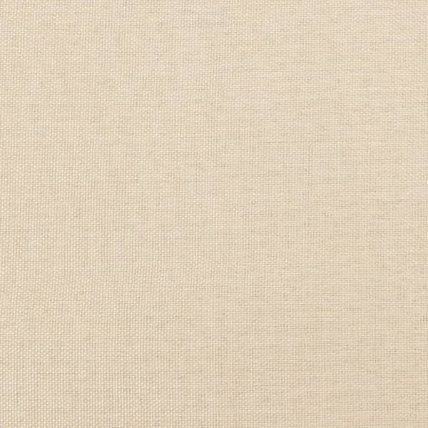 vidaXL sengegavl med kanter 203x16x118/128 cm stof cremefarvet