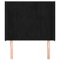 Miniatyrbillede 3 af 9: vidaXL sengegavl med kanter 83x16x118/128 cm fløjl sort