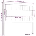 Pikkukuva 7 / 7: vidaXL Sängynpääty valkoinen 105,5x4x100 cm täysi mänty