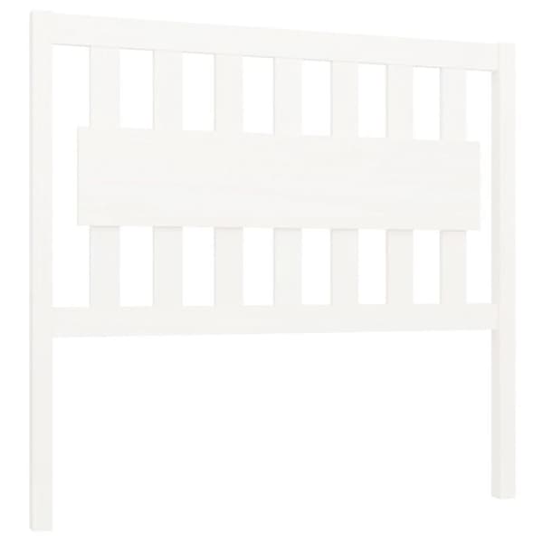 vidaXL sengegærde 105,5x4x100 cm massivt fyrretræ hvid