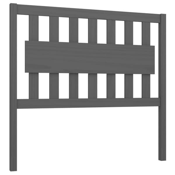 vidaXL Sängynpääty harmaa 105,5x4x100 cm täysi mänty