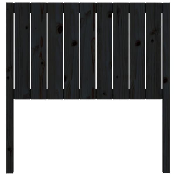 vidaXL sengegærde 95,5x4x100 cm massivt fyrretræ sort
