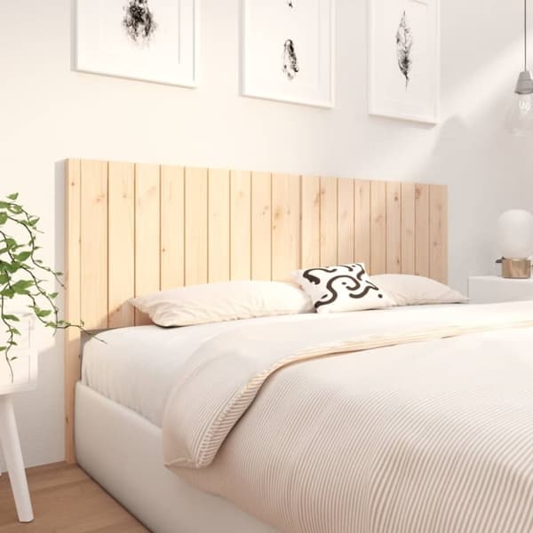 vidaXL sengegærde 185,5x4x100 cm massivt fyrretræ