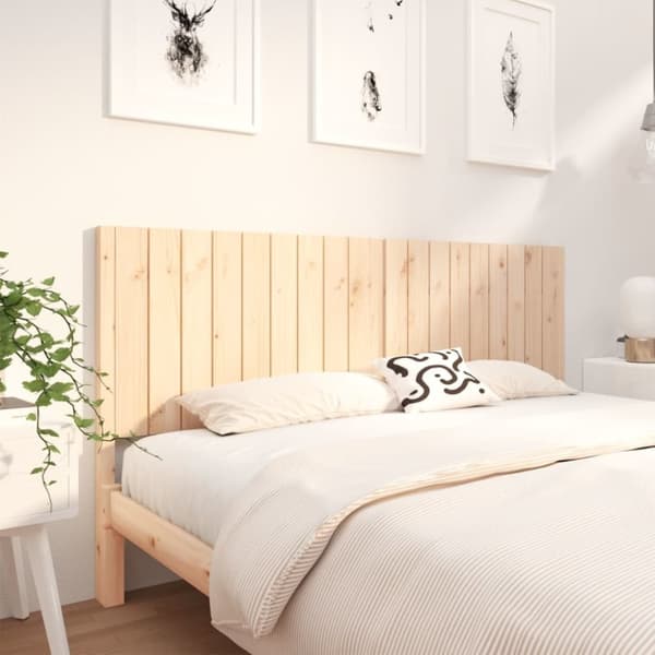 vidaXL sengegærde 185,5x4x100 cm massivt fyrretræ