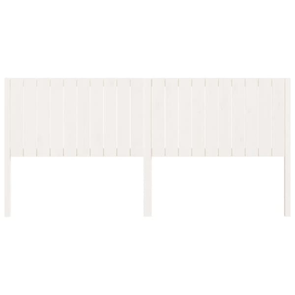 vidaXL Sängynpääty valkoinen 205,5x4x100 cm täysi mänty