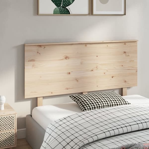 vidaXL sengegærde 144x6x82,5 cm massivt fyrretræ