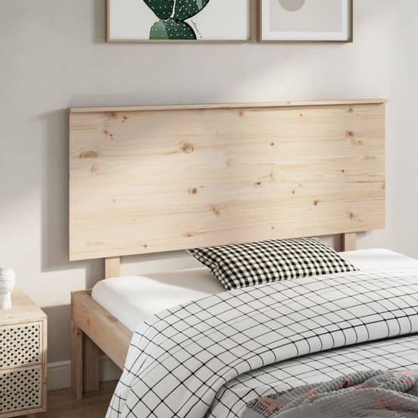 vidaXL sengegærde 144x6x82,5 cm massivt fyrretræ