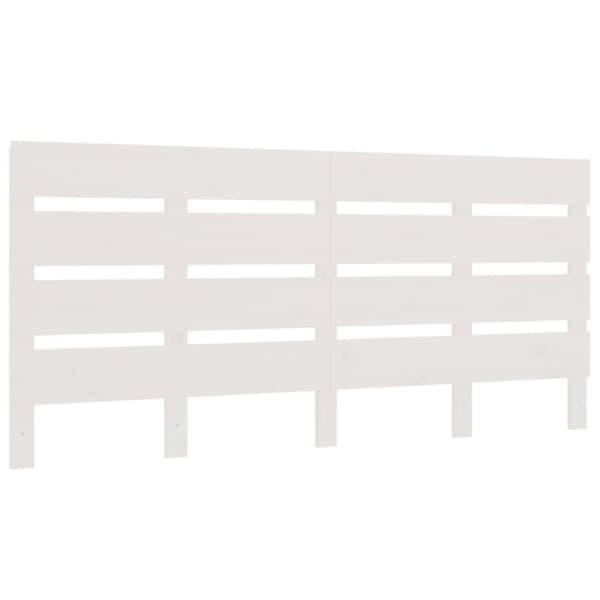 vidaXL Sängynpääty valkoinen 160x3x80 cm täysi mänty