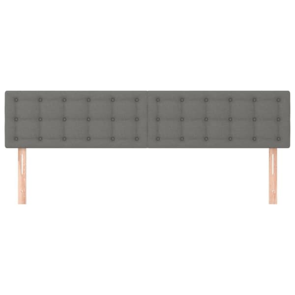 vidaXL sengegavle 2 stk. 90x5x78/88 cm stof mørkegrå