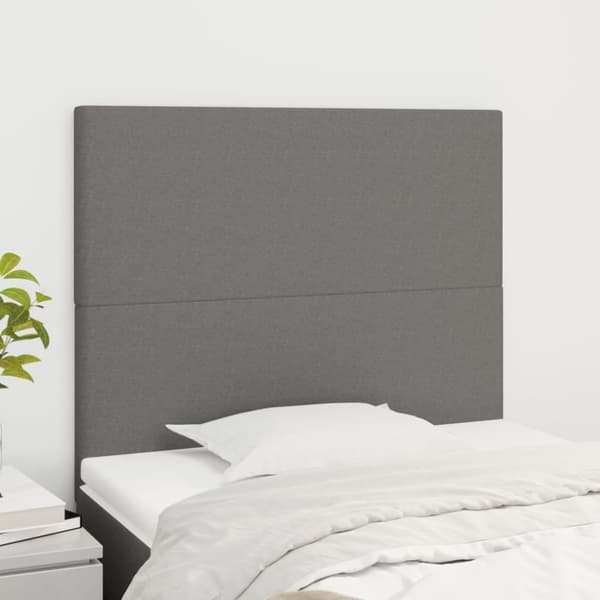 vidaXL sengegavle 2 stk. 80x5x78/88 cm stof mørkegrå