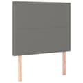 Miniatyrbillede 1 af 8: vidaXL sengegavle 2 stk. 80x5x78/88 cm stof mørkegrå