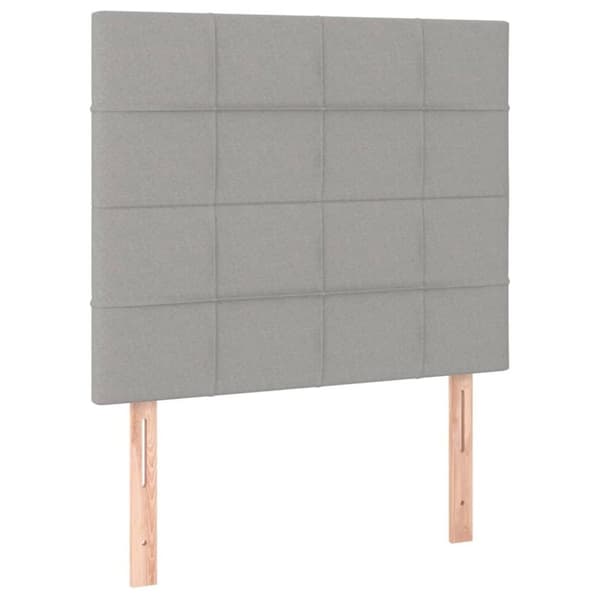 vidaXL sengegavle 2 stk. 80x5x78/88 cm stof lysegrå