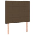 Miniatyrbillede 2 af 8: vidaXL sengegavle 2 stk. 80x5x78/88 cm stof mørkebrun