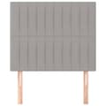 Miniatyrbillede 3 af 8: vidaXL sengegavle 2 stk. 80x5x78/88 cm stof lysegrå