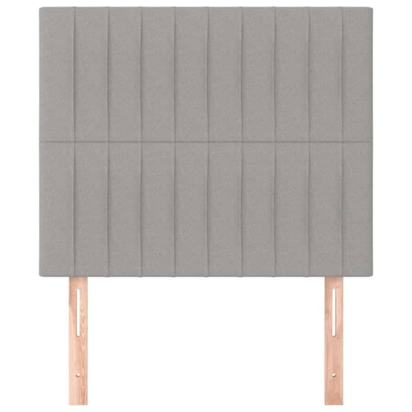 vidaXL sengegavle 2 stk. 80x5x78/88 cm stof lysegrå