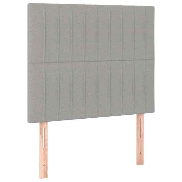 vidaXL sengegavle 2 stk. 80x5x78/88 cm stof lysegrå
