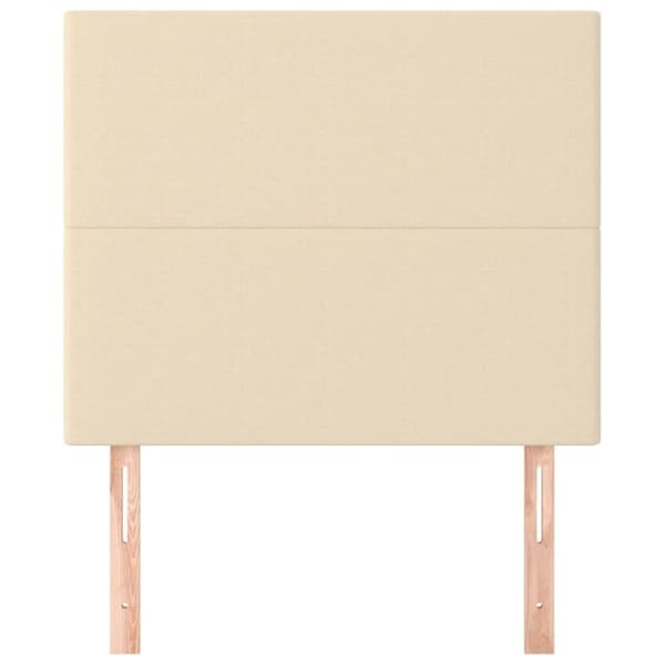 vidaXL sengegavle 2 stk. 80x5x78/88 cm stof cremefarvet