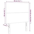 Miniatyrbillede 8 af 8: vidaXL sengegavle 2 stk. 80x5x78/88 cm stof cremefarvet