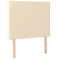 Miniatyrbillede 1 af 8: vidaXL sengegavle 2 stk. 80x5x78/88 cm stof cremefarvet