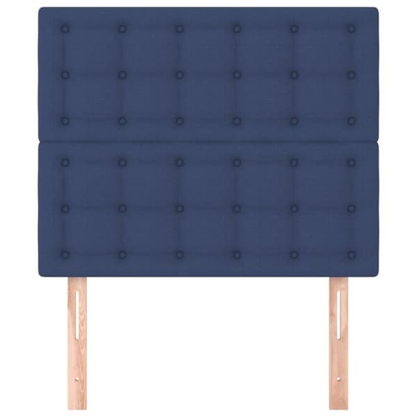 vidaXL sengegavle 2 stk. 80x5x78/88 cm stof blå