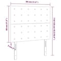 Miniatyrbillede 8 af 8: vidaXL sengegavle 2 stk. 80x5x78/88 cm stof blå