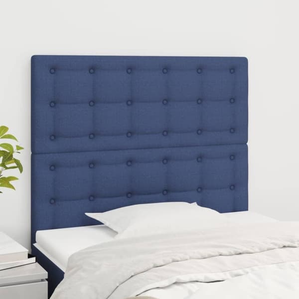 vidaXL sengegavle 2 stk. 80x5x78/88 cm stof blå