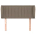 Miniatyrbillede 3 af 9: vidaXL sengegavl med kanter 83x23x78/88 cm stof gråbrun