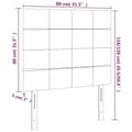 Miniatyrbillede 8 af 8: vidaXL sengegavle 2 stk. 80x5x78/88 cm stof gråbrun