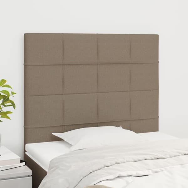 vidaXL sengegavle 2 stk. 80x5x78/88 cm stof gråbrun