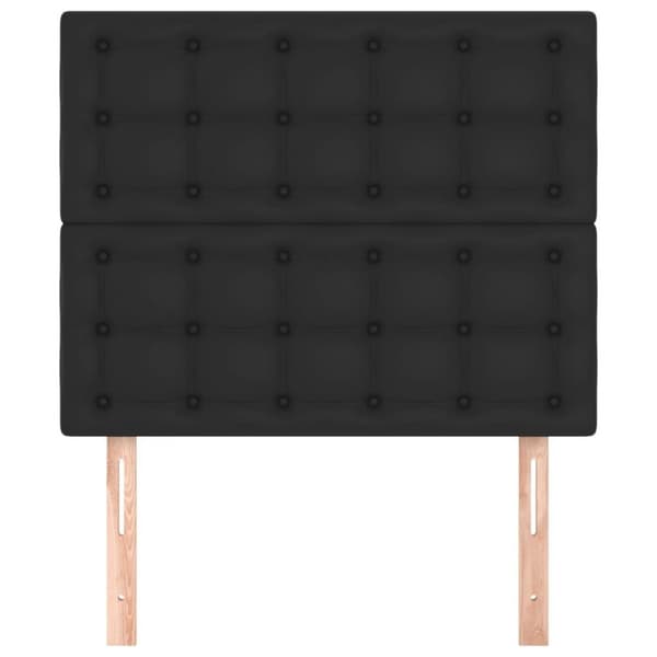 vidaXL sengegavle 2 stk. 80x5x78/88 cm kunstlæder sort