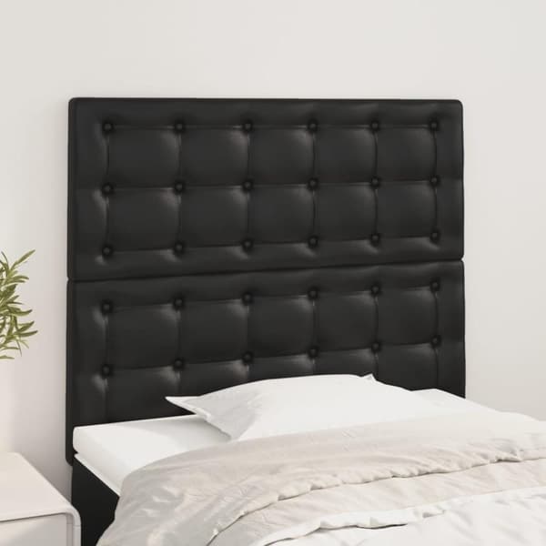 vidaXL sengegavle 2 stk. 80x5x78/88 cm kunstlæder sort