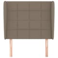 Miniatyrbillede 3 af 9: vidaXL sengegavl med kanter 103x23x118/128 cm stof gråbrun