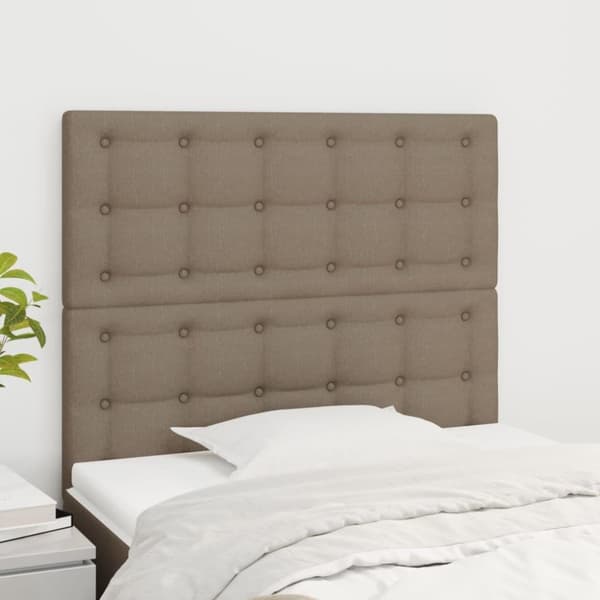 vidaXL sengegavle 2 stk. 80x5x78/88 cm stof gråbrun