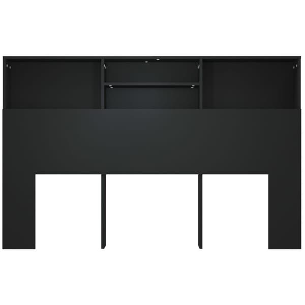 vidaXL Sängynpääty säilytystilalla musta 160x19x103,5 cm