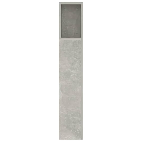 vidaXL sengegavl med opbevaring 140x18,5x104,5 cm betongrå