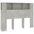 Miniatyrbillede 1 af 8: vidaXL sengegavl med opbevaring 140x18,5x104,5 cm betongrå