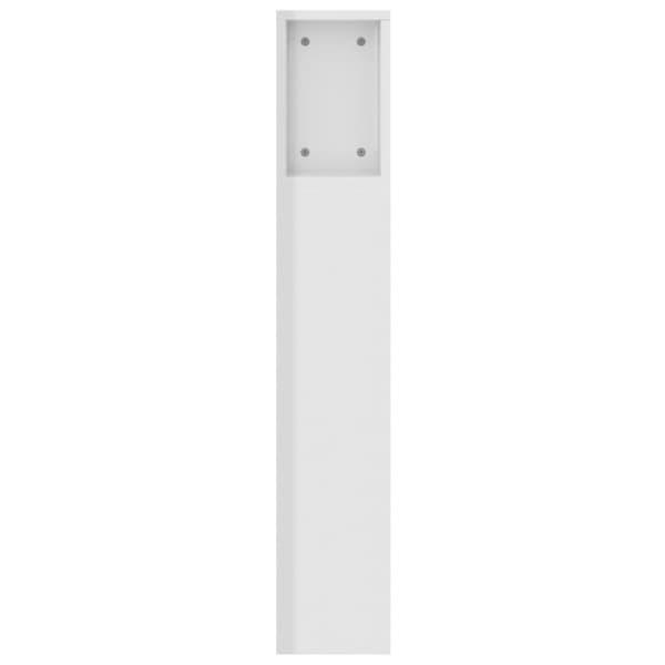 vidaXL sengegavl med opbevaring 160x18,5x104,5 cm hvid højglans