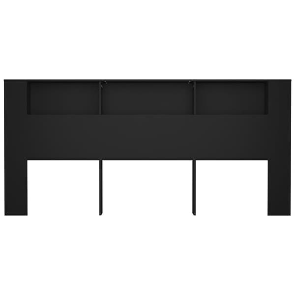 vidaXL Sängynpääty säilytystilalla musta 220x18,5x104,5 cm