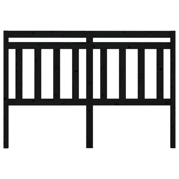 vidaXL Sängynpääty musta 166x4x100 cm täysi mänty