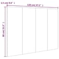 Miniatyrbillede 6 af 8: vidaXL sengegærde 120x1,5x80 cm konstrueret træ røget egetræsfarve