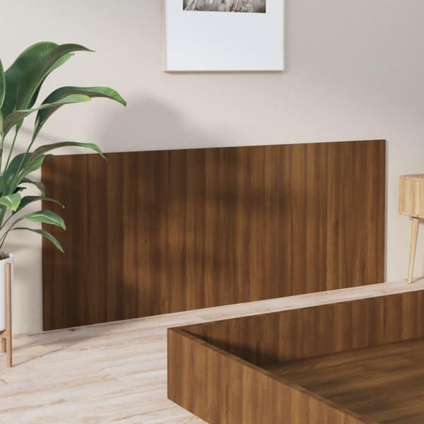 vidaXL Sängynpääty ruskea tammi 200x1,5x80 cm tekninen puu