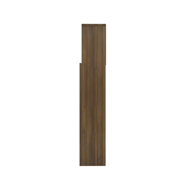vidaXL Sängynpääty säilytystilalla ruskea tammi 160x19x103,5 cm