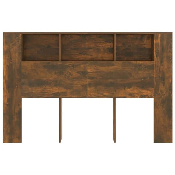 vidaXL Sängynpääty säilytystilalla savutammi 160x18,5x104,5 cm