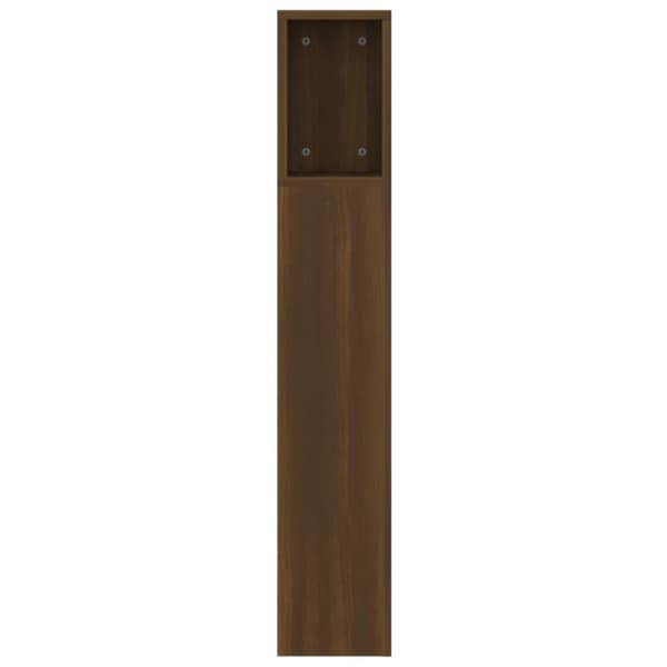 vidaXL sengegavl med opbevaring 160x18,5x104,5 cm brun egetræsfarve
