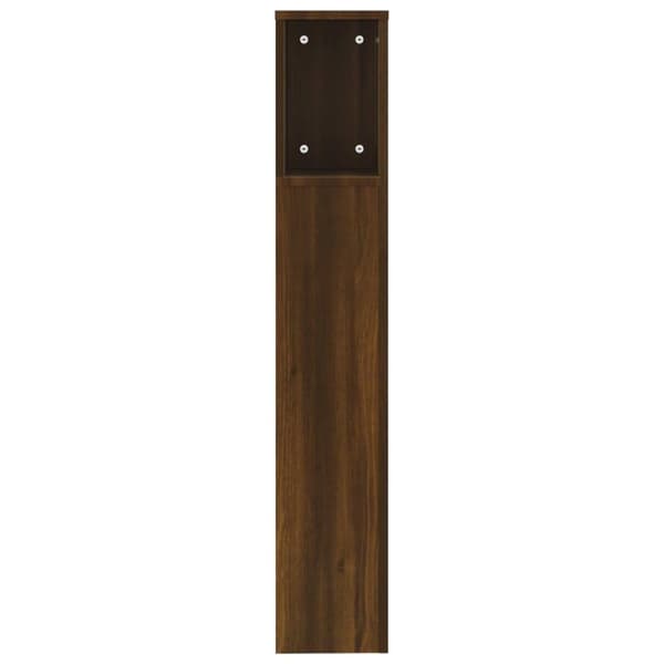vidaXL sengegavl med opbevaring 200x18,5x104,5 cm brun egetræsfarve