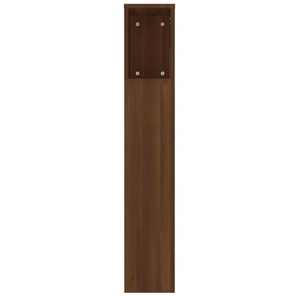 vidaXL sengegavl med opbevaring 220x18,5x104,5 cm brun egetræsfarve